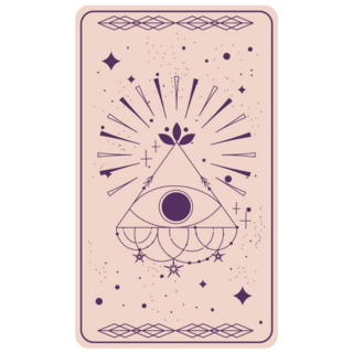 Tarot Card With Mystic Eye Sticker