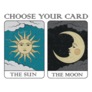 Tarot Cards The Sun And The Moon Sticker