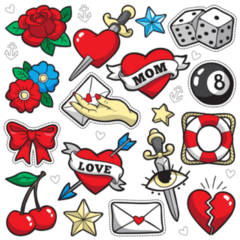 Tattoo Art Sticker Sheet