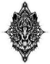 Tattoo Design Wolf Sticker