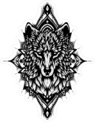Tattoo Design Wolf Sticker