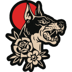 Tattoo Doberman Sticker