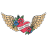 Tattoo Flying Heart With Wings True Love Sticker