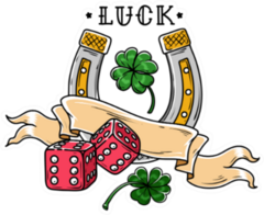 Tattoo Horseshoe With Dice Sticker