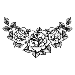 Tattoo Roses Flower Set Sticker
