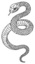 Tattoo Snake Traditional Black Dot Style Ink Sticker