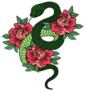 Tattoo With Rose And Snake Sticker