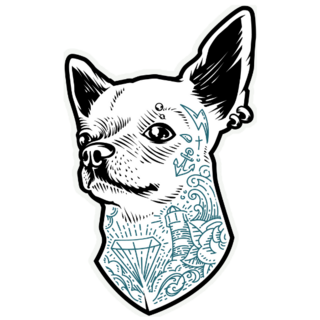 Tattooed Chihuahua Sticker