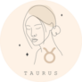 Taurus Astrological Abstract Woman Sticker