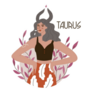 Taurus Beauty Astrology Sticker