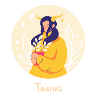 Taurus Zodiac Earth Female Character Sticker