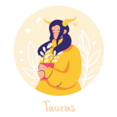 Taurus Zodiac Earth Female Character Sticker