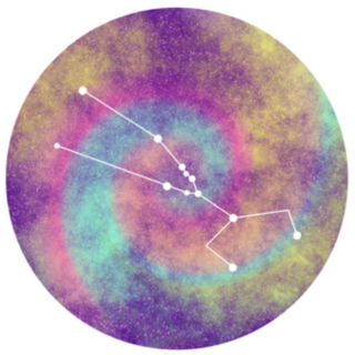 Taurus Zodiac Sign Colorful Watercolor Constellation Sticker