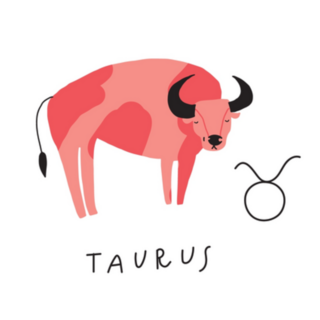 Taurus Zodiac Sign Icon Illustration Sticker