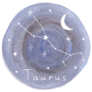 Taurus Zodiac Sign Watercolor Constellation Sticker