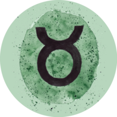  Taurus Zodiac Sign Watercolor Earth Symbol Sticker
