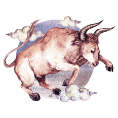 Taurus - Zodiac Symbol Watercolor Sticker