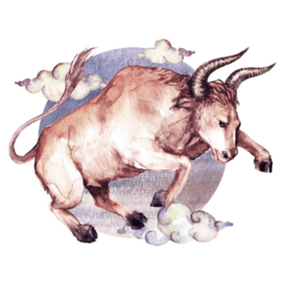 Taurus - Zodiac Symbol Watercolor Sticker