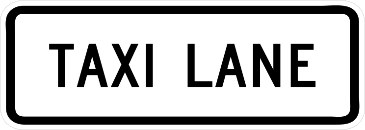 Taxi Lane Sticker