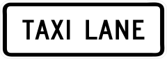 Taxi Lane Sticker
