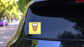 Tea Sticker on a Rear Car Window (New) example