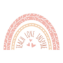 Teach Love Inspire Pink Rainbow Sticker