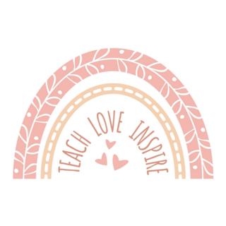 Teach Love Inspire Pink Rainbow Sticker