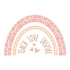 Teach Love Inspire Pink Rainbow Sticker