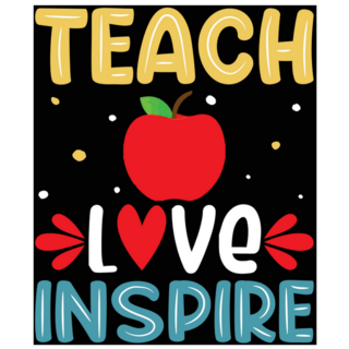 Teach Love Inspire Teacher Lettering Sticker