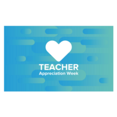 Teacher Appreciation Week Blue Sticker
