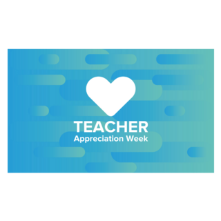Teacher Appreciation Week Blue Sticker
