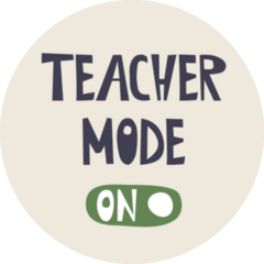 Teacher Mode On Illustration Sticker