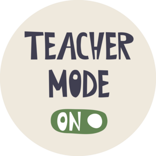 Teacher Mode On Illustration Sticker