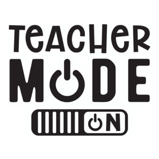 Teacher Mode On Lettering Sticker