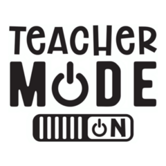 Teacher Mode On Lettering Sticker