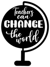 Teachers Can Change The World Globe Sticker