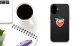 Teaching Is A Work Of Heart Beautiful Sticker on a Phone (New) example