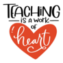 Teaching Is A Work Of Heart Beautiful Sticker