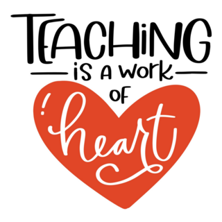 Teaching Is A Work Of Heart Beautiful Sticker