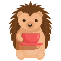 Teacup Hedgehog Sticker