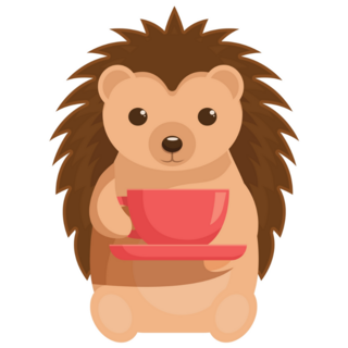 Teacup Hedgehog Sticker