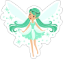 Teal Fairy with Pixie Dust Sticker