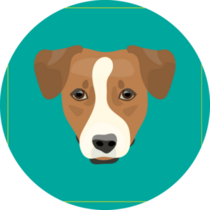 Teal Jack Terrier Sticker