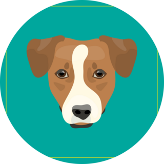 Teal Jack Terrier Sticker
