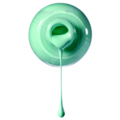 Teal Nail Polish Bottle Spill Sticker