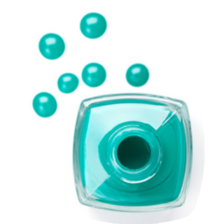 Teal Nail Polish Dots Sticker 
