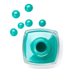 Teal Nail Polish Dots Sticker 