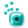 Teal Nail Polish Dots Sticker 