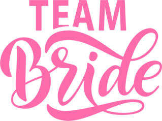 Team Bride Calligraphy Transfer Sticker