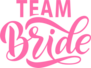 Team Bride Calligraphy Transfer Sticker